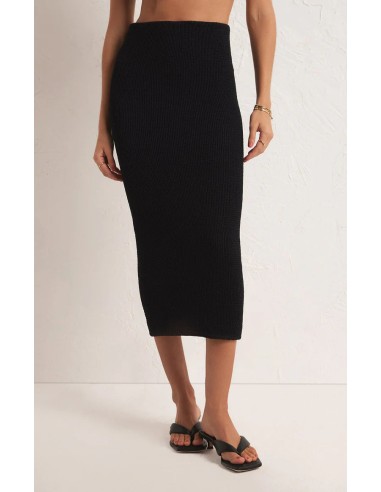 Aveen Crinkle Knit Stretch Midi Skirt pas cher 