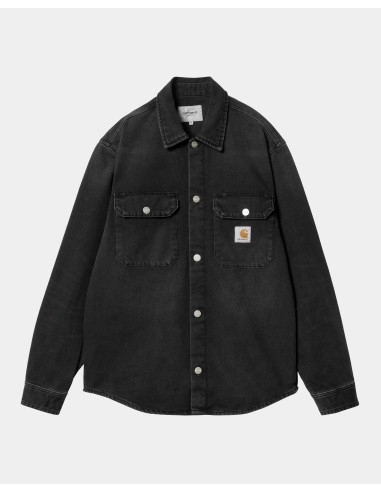 Harvey Shirt Jacket | Black (dark used wash) de votre