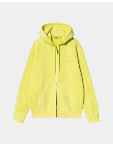 Hooded Duster Script Jacket | Arctic Lime de France