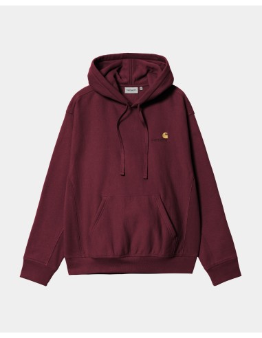 Hooded American Script Sweatshirt | Malbec destockage