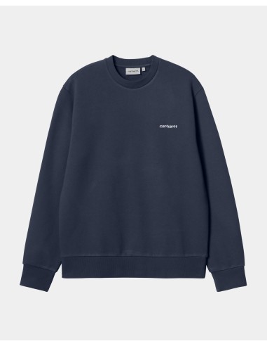 Script Embroidery Sweatshirt | Air Force Blue / White offre 